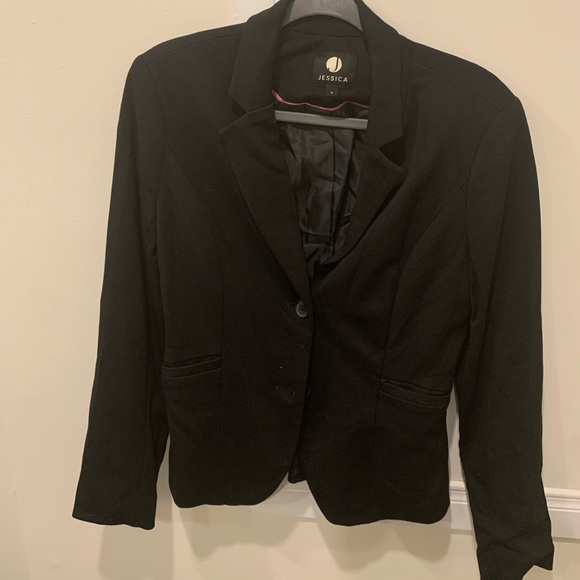 Faux Leather Sleeved Blazer - Picture 1 of 3